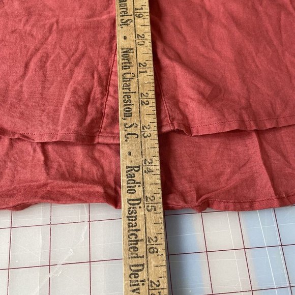 H&M Shirt Womens 2 Mauve Pink Button Down Lightweight Top Cotton Semi Sheer - Picture 11 of 12